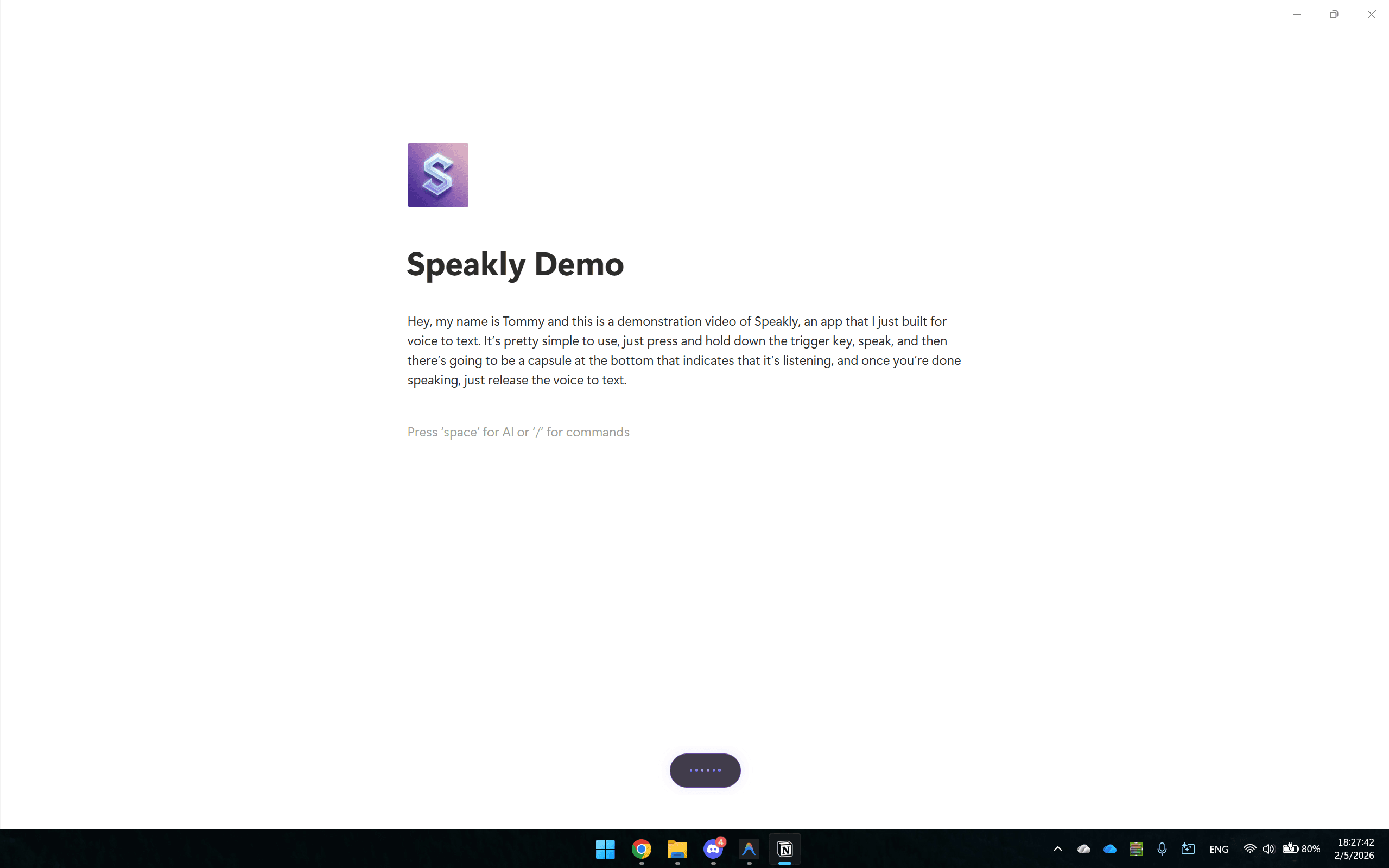 Speakly preview